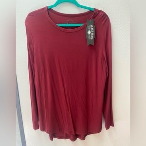 NWT Womans L Crazy train long sleeve tee